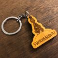 Swayambhu  - All Natural Nepali/Nepalese Wood/Wooden Keyring/Keychain/Key Holder. 