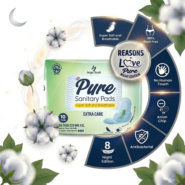 PURE%20Extra%20Care%20XXL%20320mm%20%E2%80%93%20Ultra%20Thin%20Heavy%20Flow%20Pads%20%7C%208%20Pads%20%7C%20Sanitary%20Pad%20%7C%20Sumitomo%20SAP%20%7C%20Leak%20Guard%20-%20Image%202