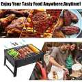 Chrome Plated Portable Outdoor Steel Collapsible Barbeque Grill. 