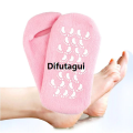 Difutagui 1 set Reusable SPA Gel Socks gloves Moisturizing whitening exfoliating New style velvet smooth beauty hand foot care silicone socks. 