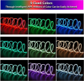 Indoor RGB Color Changing Flexible Control Light Bar RGB Neon LED Bluetooth Rope Tube Light Smart Home Rope Light. 