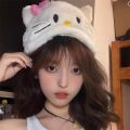NEW Kawaii Hello Kitty Hat for Girls Ins Style Y2K Hello Kitty Hats Women Sweet Fashion Winter Plush Warm Hat Cosplay Harajuku Hats. 
