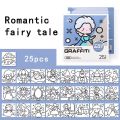 DIY Mini Cartoon Coloring Book Portable Note Coloring Watercolor Coloring Book 25Sheets Doodle Books Children's Art. 
