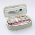 Cute Scalable Pen Bag Large Capacity Multifunctional Pen Box Canvas Stationery Bag Student Gift. 