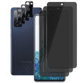 fashion (Fingerprint Doesn't Work) For Samsung Galaxy S20 FE 5G / 4G 3pcs Private Tempered Glass Camera Lens Privacy Screen Protector. 