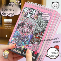 Kawaii 3D Pocket Cabin Scene Miniature Collection Stickers 4.0 Version Visual Stacking DIY Handbook Stickers Children's Toys Girl Design Miniature Scene Collection Kids. 