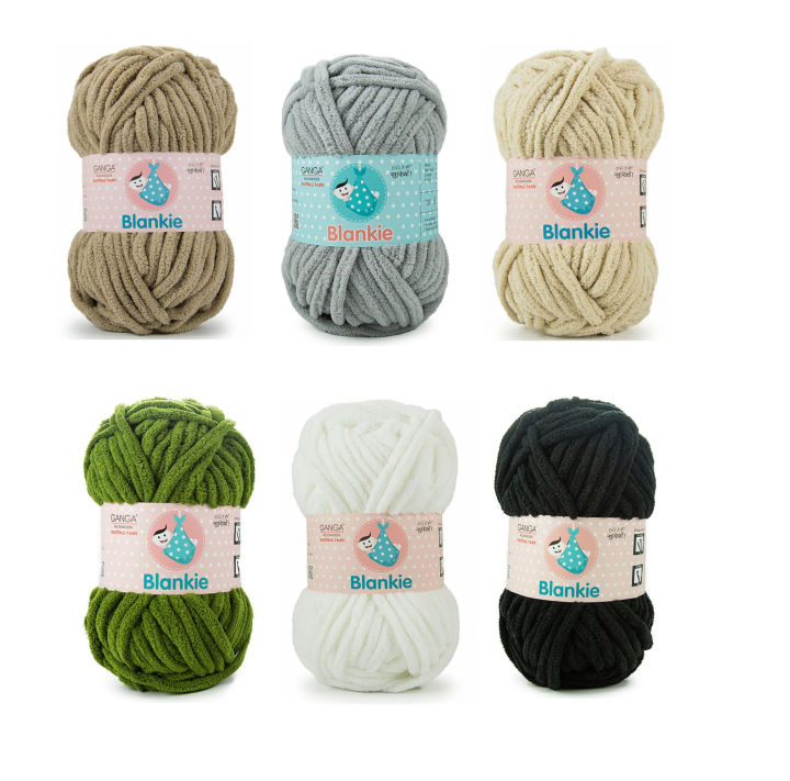 Blankie Yarn for Knitting Crocheting Soft Warm Blankets And Toys Size 5/US I 5mm 100% Acrylic