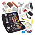 77 Pieces Guitar Maintenance Kit Repair Tool Set Electric Guitar String Instruments with Tote Bag Acoustic Guitar,. 