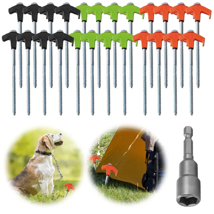 NAMUNY%208Pcs%20Screw%20in%20Tent%20Stakes%20with%20Hex%20Socket%20Heavy%20Duty%20Spiral%20Screw%20Tent%20Stakes%20Pegs%20Screw%20for%20Outdoor%20Camping%20Orange%20-%20Image%208