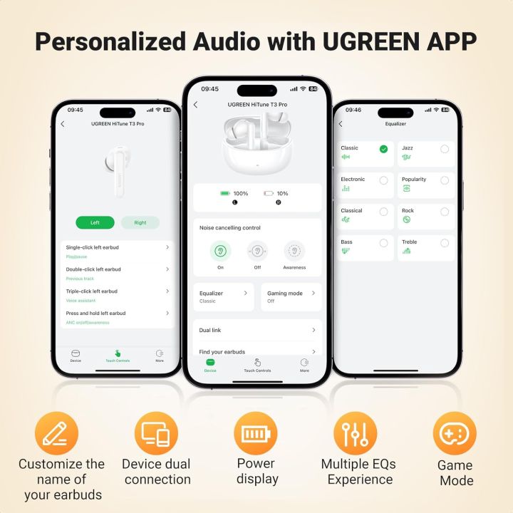 (WS206-35725)%20UGREEN%20HiTune%20T3%20Pro%20Earbuds%20Bluetooth%205.4%20Active%20Noise%20Cancellation%204%20Mics%20ENC%20Clear%20Calls,%2030H%20Playtime%20Fast%20Charge,%20IPX5%20Waterproof%20-%20Image%206