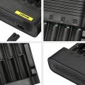 LED Display Smart Battery Charger - 10 Slots, AA/AAA NiMH Lithium Rechargeable Batteries. 