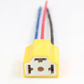 High Quality H4 Three Holes Ceramic Wire Wiring Car Head Light Bulb Lamp Harness Socket Plug Hot Sale Auto H4 Connector Plug. 