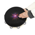 Tookss 10” Hand Held Tambourine Wooden Jingles Percussion Instrument Hand Tambourines For Church Party Kids School Party. 