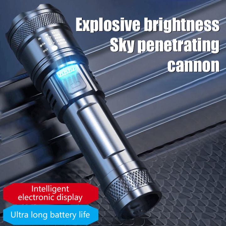 Ultra Strong Light Can Charge Mobile Phone Flashlight Patrol Focusing ...