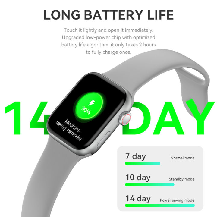 HW68 Mini Smart Watch for Men Women 1.75 Inch Screen Bluetooth Calling Function | Wireless Charging | IP67 | Health Monitoring | Long Standby SmartWatche with NFC Access Control Card