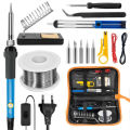 220V 60W Soldering Iron Kit Adjustable Temperature 15 In 1 Tool Set With Soldering Iron EU Plug AU UK US Fengshi. 