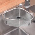 Triangle Sink Drain Basket Kitchen Triangle Filter Basket Fruit and Vegetable Storage Drain Rack Basket Easy Install Easy to Use B. 