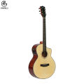 Manaslu MG5 Semi - Acoustic Guitar With Package | Semi Acoustic Guitar For Beginners | Glossy Body Acoustic Guitar. 
