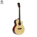 Manaslu MG5 Semi - Acoustic Guitar With Package | Semi Acoustic Guitar For Beginners | Glossy Body Acoustic Guitar. 