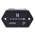 AC100-250V 6 Digits Hour Meter Complete Sealed Quartz Timer Counter for Generator Boats Automobiles ATV UTV Go Carts. 