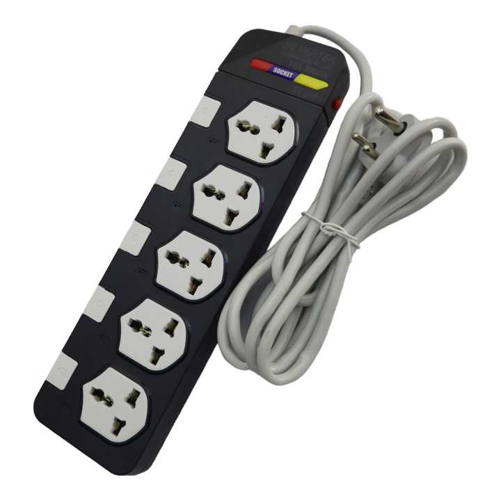 Heavy Duty Surge Protector 5 Port 16A 3000W(max) Individual Switch 3 Pin Socket Extension Multiplug  Extension Cord /Board