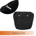 fasdaga 2X Waterproof Solid Canvas Insert Inner Lining Insert Zipper Pocket for Obag O Bag Handbag Bag Black Mini. 