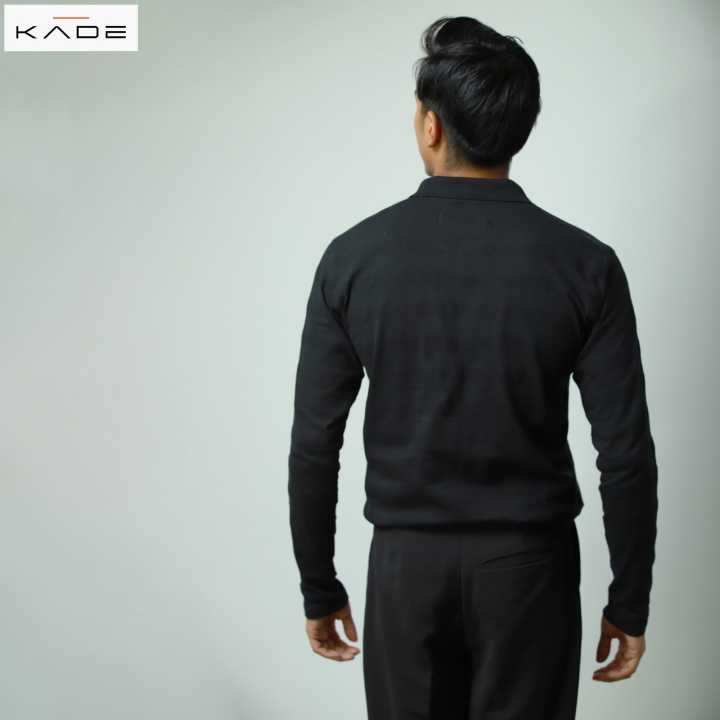 KADE%20Black%20Long-Sleeve%20Textured%20Polo%20Shirt%20For%20Men%20-%20Image%206