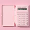 Mini Calculator Portable Student Finance Desktop Calculator with Lcd Display Big Buttons Battery Operated Mini Flip Cover 8. 