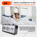 Mechanical Alarm Clock Novelty Flip Clock Desktop Digital Clock,Black. 