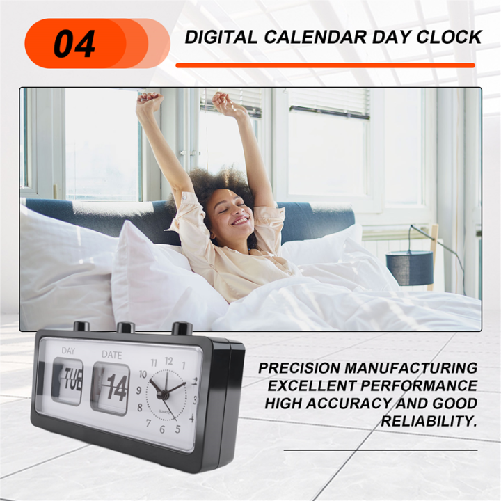 Mechanical%20Alarm%20Clock%20Novelty%20Flip%20Clock%20Desktop%20Digital%20Clock,Black%20-%20Image%204