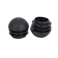 FORIDE 6 Pcs 25mm Dia Plastic Round Tube Inserts End Blanking Caps Black. 