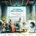 Hyundai 55 L Desert Air Cooler | Jackfrost | Blade Fan, Ice Chamber, 4-Way Cooling, Bacto Shield Pads. 
