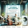 Hyundai 55 L Desert Air Cooler | Jackfrost | Blade Fan, Ice Chamber, 4-Way Cooling, Bacto Shield Pads. 