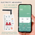 Tuya Smart WiFi RS485 2P 63A MCB Breaker Prepaid Meter Switch Voltage Current Protector Voice Control Alexa Easy Install Easy to Use. 