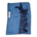 Blue Pashmina Leaf Design Shawl For Women 28x80". 