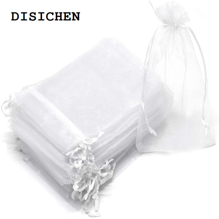 DISICHEN%20Profesional%2050pcs%20Sheer%20Transparent%20Chiffon%20Organza%20Bags%20Christmas%20Halloween%20Wedding%20Birthday%20Party%20Candy%20Gift%20Boxes%20Jewelry%20Packaging%20Bags%20-%20Image%202