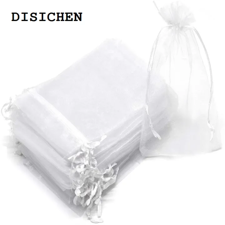 DISICHEN%20Profesional%2050pcs%20Sheer%20Transparent%20Chiffon%20Organza%20Bags%20Christmas%20Halloween%20Wedding%20Birthday%20Party%20Candy%20Gift%20Boxes%20Jewelry%20Packaging%20Bags%20-%20Image%202