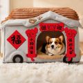 Kitty Pet Doghouse Spring Festival Couplets Creative Funny Cattery Door Couplets Blessing Chinese New Year Couplets Home Decoration. 