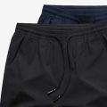 Wrinkle Fabric Set Of 2 Piece Half Pant (Shorts) For Men'S Greyish Black & Navy Blue | Fashion Half Pant Set For Men. 