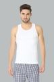 (Pack of 2) Van Heusen Men White Ribbed Vests Sando 10073. 