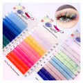 Colorful Ombre Colored Eyelash Extension Individual Lashes Faux Mink Mix Color Volume Lash Purple Blue Pink White Gradient Cilio. 
