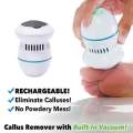 Rechargeable Electric Foot File PediVac – Callus Remover for Feet with Built-in Vacuum Removes Dead Skin from Feet. 