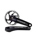 Racework Aspire Hollow Tech Crankset 170mm Crank Set With Bottom Bracket Fits With 32/34/36/38T Chainring Mountain Bike Parts. 