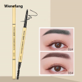 Wenefang Small Gold Bar Eyebrow Pencil Waterproof and Sweatproof Non-decolorizing Lasting Ultra-fine Core Female Gray Brown. 