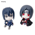 Sutuiying 9cm Naruto Anime Figure Naruto Kakashi Action Figure Q Version Kawaii 2025 Sasuke Itachi Figurine Car Decoration Collection Model Toy. 