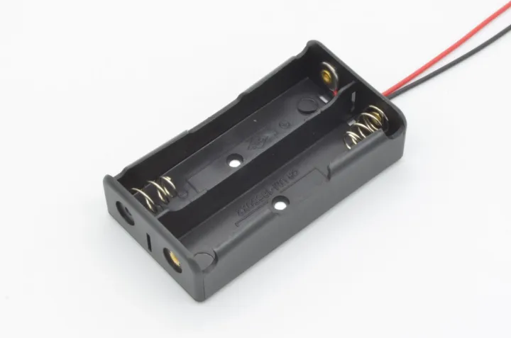 Double%20Battery%20Holder%20For%20Lithium%20Ion%202%20x%2018650%20Li-ion%20Cell%203.7V%20Box%20Black%20Plastic%20Storage%20Box%20%7C%7C%20Rudra%20Innovation%20-%20Image%204