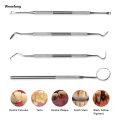 Wenefang 4pcs/Set Tartar Scraper Scaler Plaque Remover Teeth Cleaning Tool Fashion Dentist Dental Hygiene Kit Dental Calculus Remover Oral Care. 