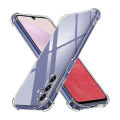Clear case for Samsung Galaxy A24 4G - Transparent Soft Shockproof Airbag Crystal Back Cover. 