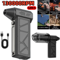 ARELENE Mini Turbo Jet Fan Air Blower 80000RPM Brushless Motor Adjustable Wind Speed Handheld Duct Fan 52M/S Turbo Fan 4000mAh. 