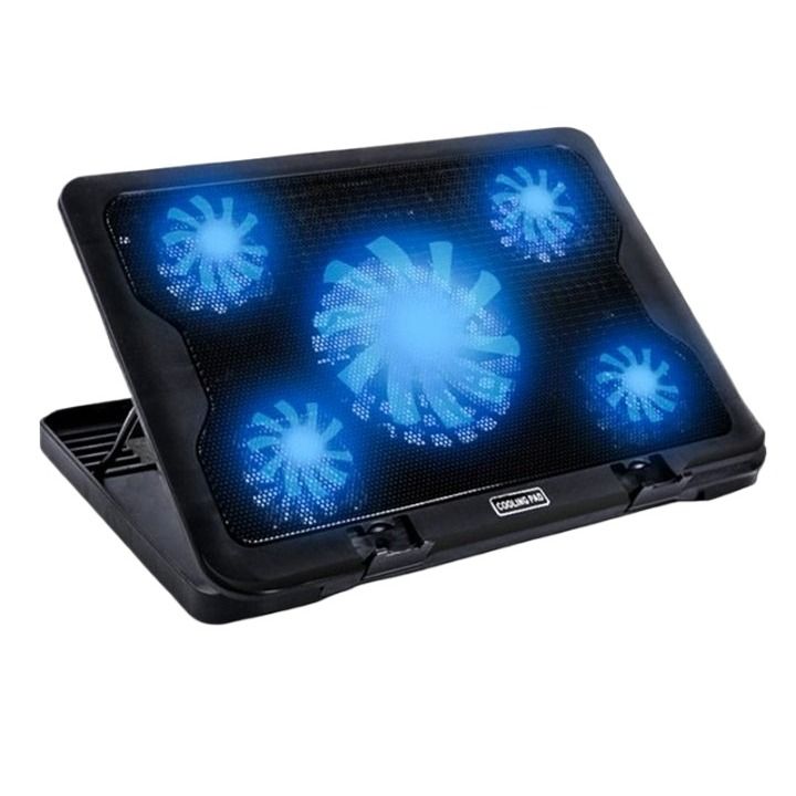 Gigaware Laptop Cooling Fan with 5 Fans and LED Laptop Cooler Daraz